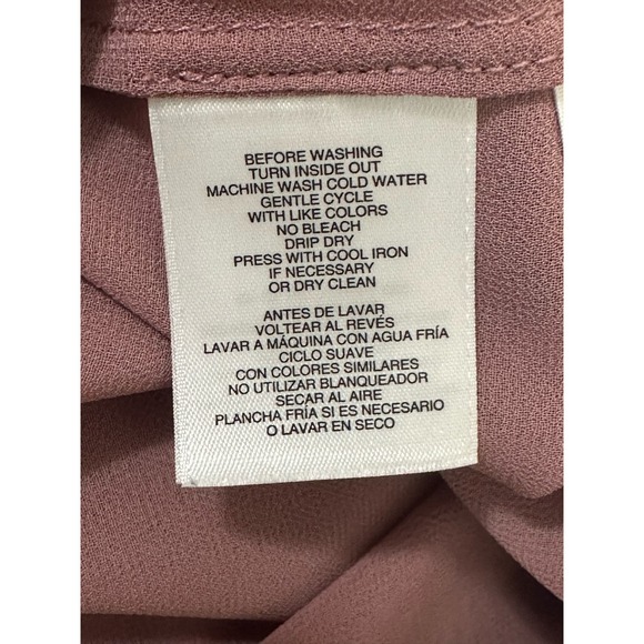 Anne Klein rusty pink long sleeves layered blouse size M - Picture 5 of 11